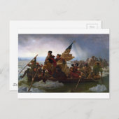 Washington überquert das Delaware - Vintage US-Kun Postkarte (Vorne/Hinten)