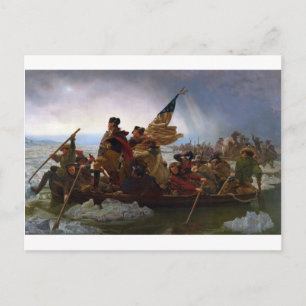 Washington überquert das Delaware - Vintage US-Kun Postkarte