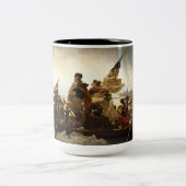 Washington überquert das Delaware Zweifarbige Tasse (Mittel)