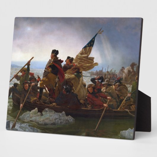 Washington überquert Delaware durch Emanuel Leutze Fotoplatte (Seite)