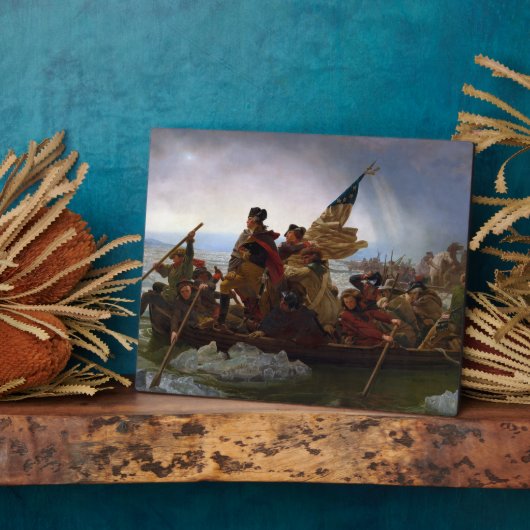 Washington überquert Delaware durch Emanuel Leutze Fotoplatte (Seite)