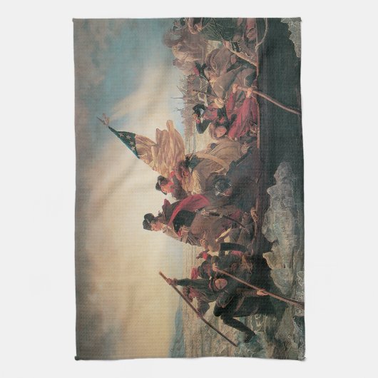 Washington überquert Delaware durch Emanuel Leutze Geschirrtuch (Vertikal)