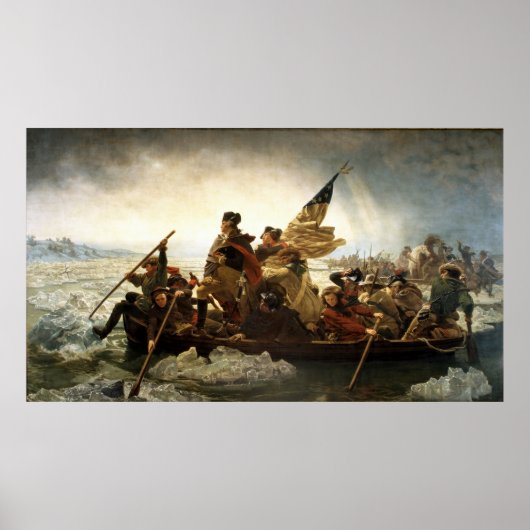 Washington überquert Delaware durch Emanuel Leutze Poster (Vorne)