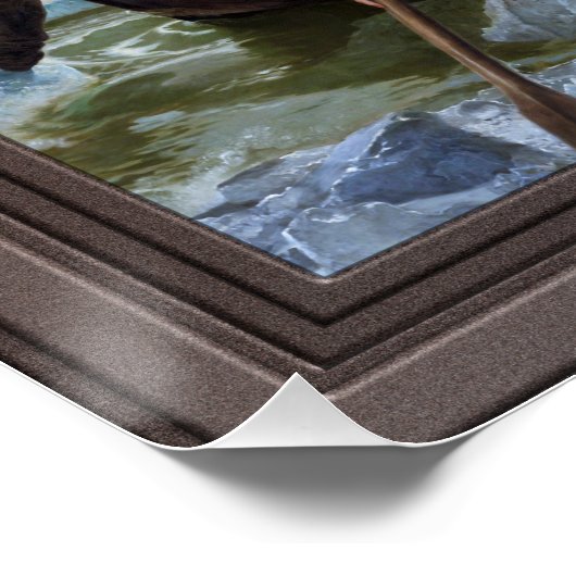 Washington überquert Delaware durch Emanuel Leutze Poster (Ecke)