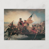 Washington überquert Delaware durch Emanuel Leutze Postkarte (Vorderseite)