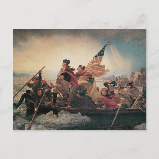 Washington überquert Delaware durch Emanuel Leutze Postkarte (Vorderseite)
