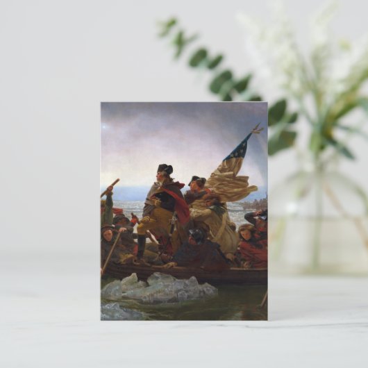 Washington überquert Delaware durch Emanuel Leutze Postkarte (Stehend Vorderseite)