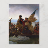 Washington überquert Delaware durch Emanuel Leutze Postkarte (Vorderseite)
