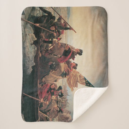 Washington überquert Delaware durch Emanuel Leutze Sherpadecke (Vorderseite)