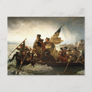 Washington überquert den Delaware Postkarte