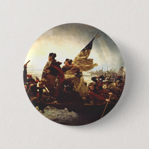 Washington überquert den Delaware von Emanuel Leut Button