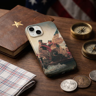 Washington überquert den Delaware von Emanuel Leut iPhone 15 Hülle