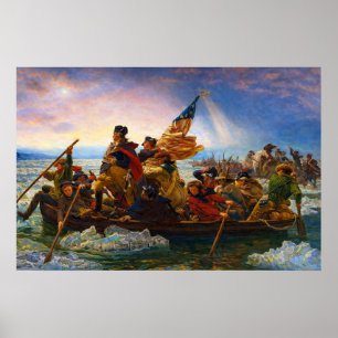 Washington überquert den Delaware von Emanuel Leut Poster