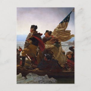 Washington überquert die Delaware-Kunst Postkarte
