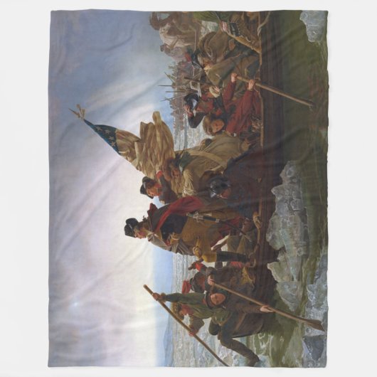 WASHINGTON ÜBERSCHREITET DIE DELEWARE FLEECEDECKE (Vorderseite)