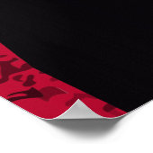 Washington und die amerikanische Flagge Poster (Ecke)