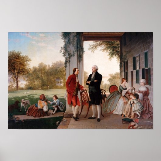 Washington und Lafayette auf dem Mount Vernon Poster (Vorne)