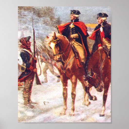 Washington und Lafayette bei Valley Forge Poster (Vorne)