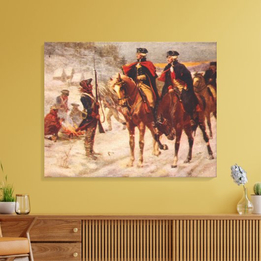 Washington und Lafayette im Valley Forge Leinwanddruck (Insitu (Wohnzimmer))