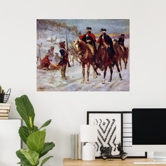 Washington und Lafayette im Valley Forge ~ Poster (Heimbüro)