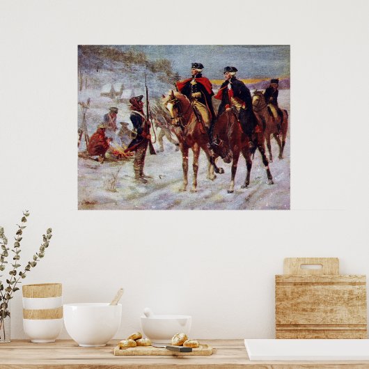 Washington und Lafayette im Valley Forge ~ Poster (Küche)