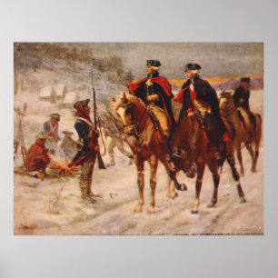 Washington und Lafayette im Valley Forge Poster