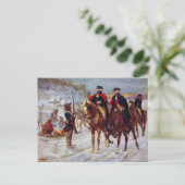 Washington und Lafayette im Valley Forge ~ Postkarte (Stehend Vorderseite)