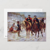 Washington und Lafayette im Valley Forge ~ Postkarte (Vorne/Hinten)