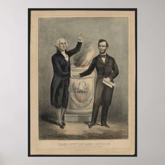 Washington und Lincoln Poster (Vorne)