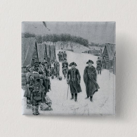 Washington und Steuben an der Tal-Schmiede Button (Vorderseite)