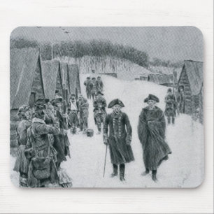 Washington und Steuben an der Tal-Schmiede Mousepad