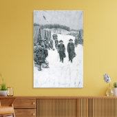 Washington und Steuben bei Valley Forge Leinwanddruck (Insitu (Wohnzimmer))