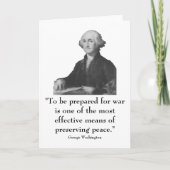 Washington und Zitat Karte (Vorderseite)
