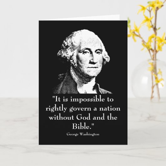 Washington und Zitat Karte (Gelbe Blume)