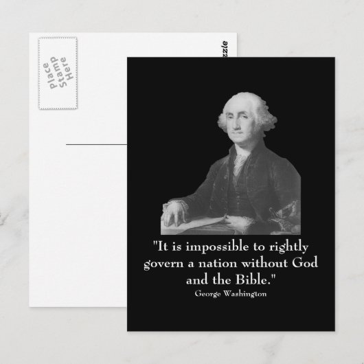 Washington und Zitat Postkarte (Vorne/Hinten)