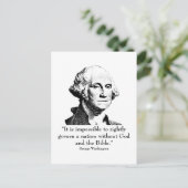 Washington und Zitat Postkarte (Stehend Vorderseite)