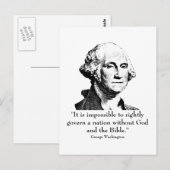Washington und Zitat Postkarte (Vorne/Hinten)