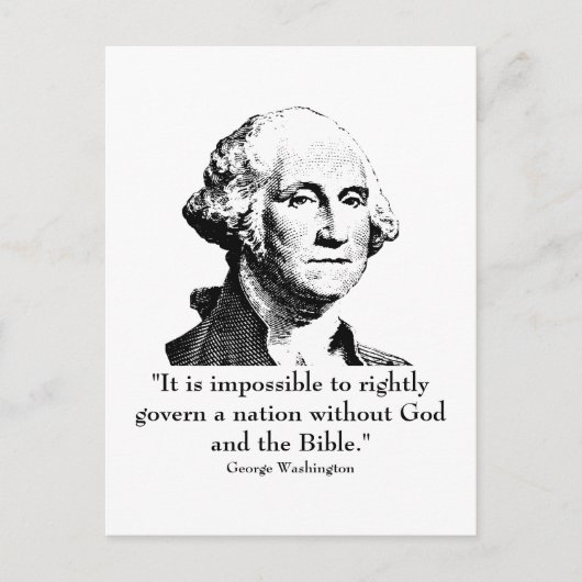 Washington und Zitat Postkarte (Vorderseite)