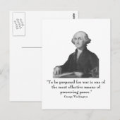 Washington und Zitat Postkarte (Vorne/Hinten)