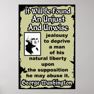 Washington: Ungerecht u. unklug Poster