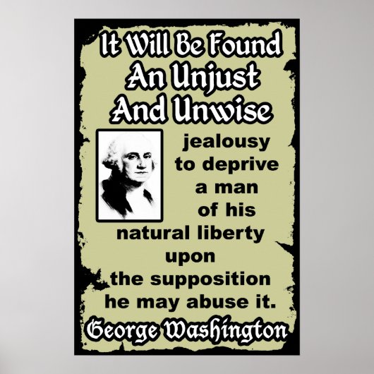 Washington: Ungerecht und unklug Poster (Vorne)