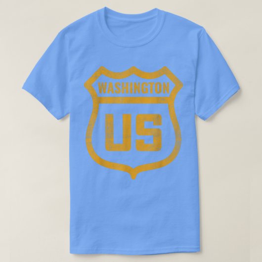 Washington - US highway distressed weathered look T-Shirt (Design vorne)