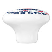 Washington US Staat Red White Blue Typografy Keramikknauf (Seitenansicht)