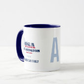 Washington USA 1889 Personalisiert Tasse (Vorderseite Links)