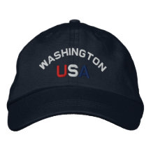 Washington USA bestickt Navy Blue Hat