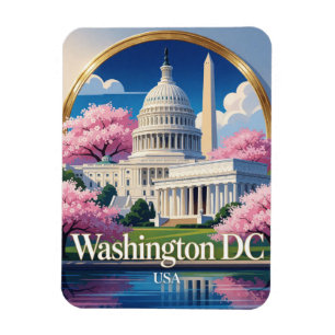Washington USA Kapitol und Monument Reise Magnet