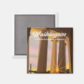 Washington USA Magnet (Vorderseite/Rückseite)