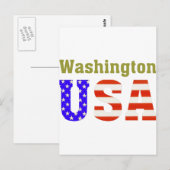 Washington USA! Postkarte (Vorne/Hinten)