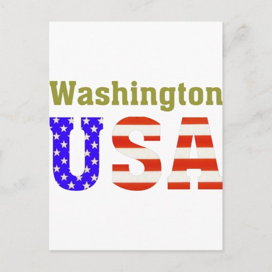 Washington USA! Postkarte (Vorderseite)