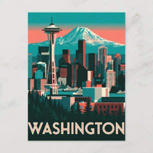 Washington USA Seattle Pazifik Nordwesten Reise 🌲 Postkarte